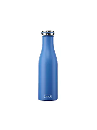 LURCH | Bouteille isotherme - Bouteille thermos en acier inoxydable 0,5 l Bleu Métallique | blau